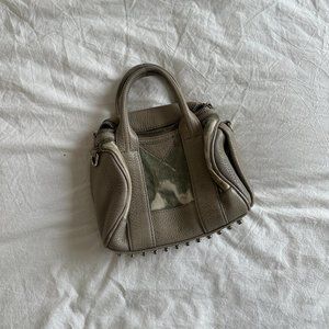 Alexander Wang mini Rockie bag in grey with pony hair